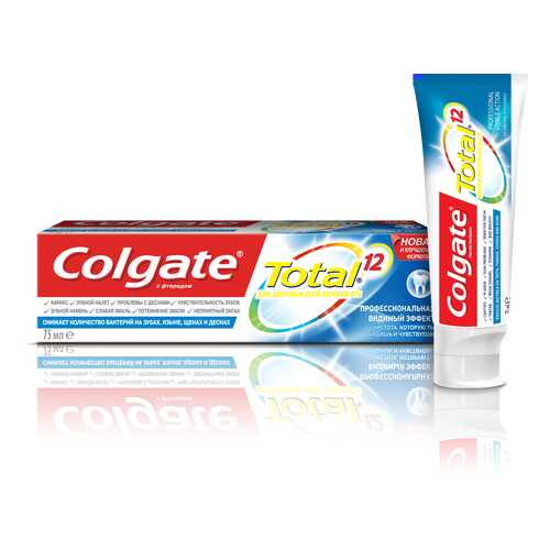 Зубная паста Colgate total 12 Pro-Видимый эффект 75 мл в Mirra