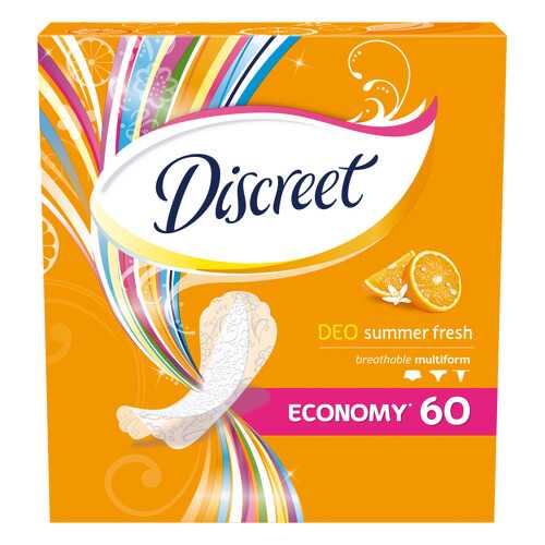 Прокладки Discreet ежедневные Deo Summer Fresh Multiform Trio 60шт в Mirra