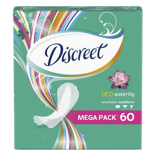 Прокладки Discreet ежедневные Deo Water Lily Multiform Trio 60шт в Mirra