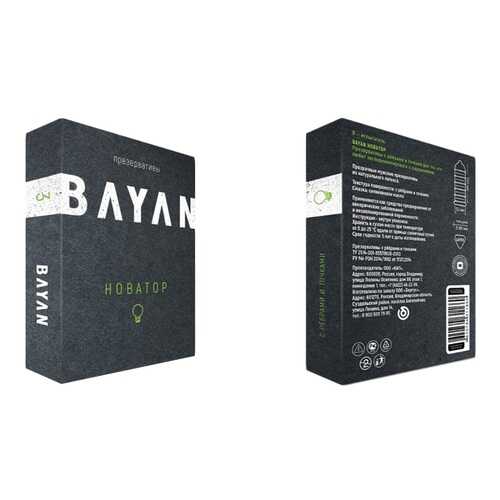 Презервативы Bayan с ребрами и точками Новатор 3 шт. в Mirra