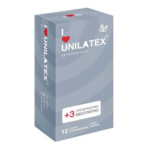 Презервативы Unilatex Ribbed 12+3 шт. в Mirra