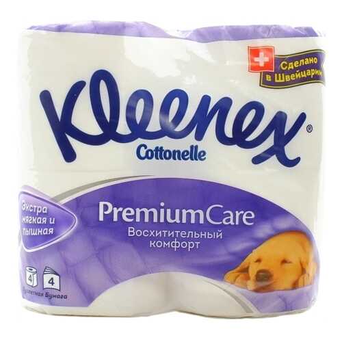 Туалетная бумага Kleenex Премиум Комфорт 4-ех слойная 4 шт. в Mirra
