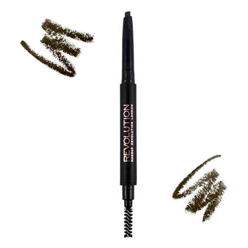 Карандаш для бровей Makeup Revolution Duo Brow Pencil Medium Brown 14 г в Mirra