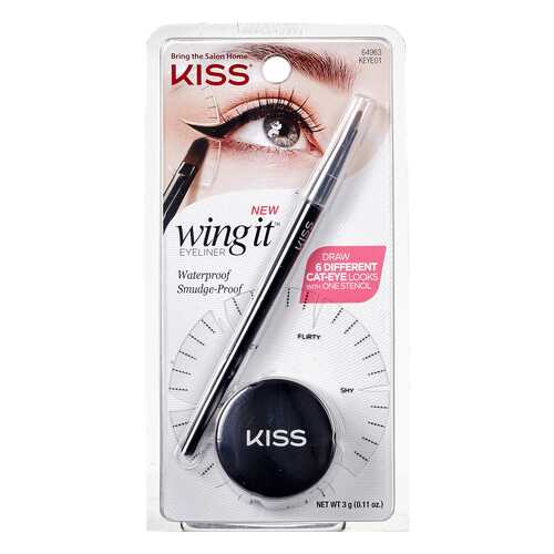 Подводка для глаз Kiss Wing It Eyeliner Black в Mirra