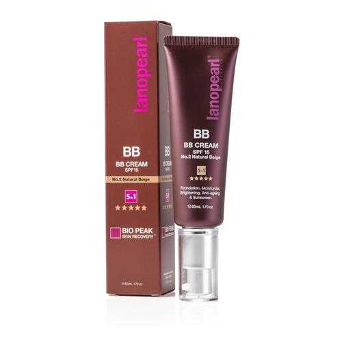 BB крем Lanopearl натурально бежевый 5в1 SPF15 No.2 в Mirra