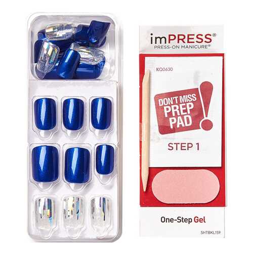 Накладные ногти KISS Impress Press-On Manicure One Step Gel Boss Lady 30 шт в Mirra