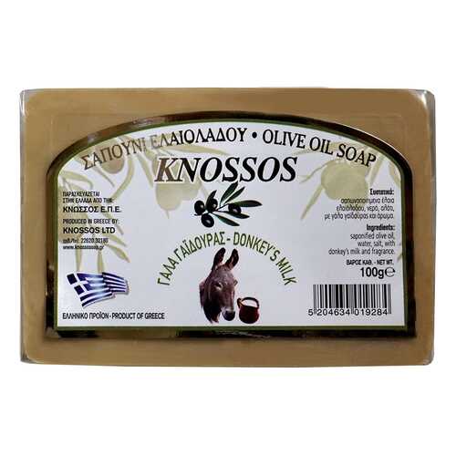 Мыло натуральное Knossos оливковое с ослиным молоком 100 г в Mirra