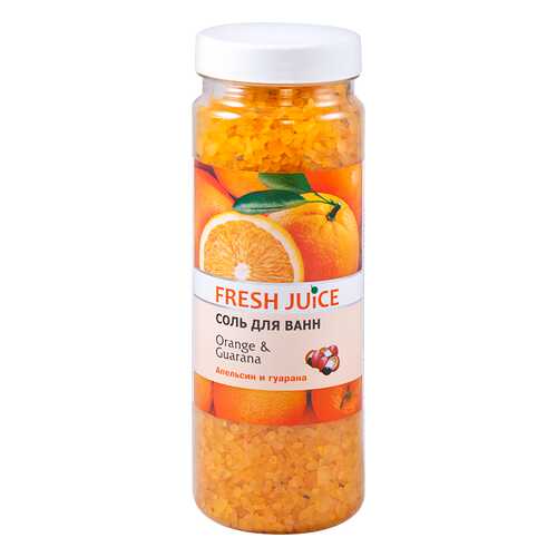 Соль для ванн Fresh Juice «Orange & Guarana» 700 гр в Mirra