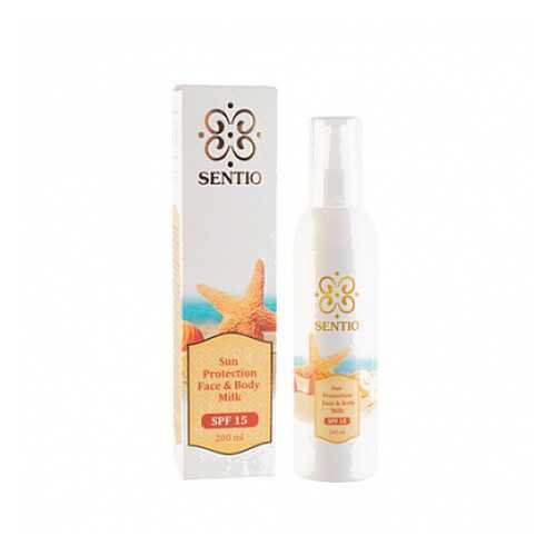 Молочко солнцезащитное для лица и тела SPF 15 Sentio 200 мл в Mirra
