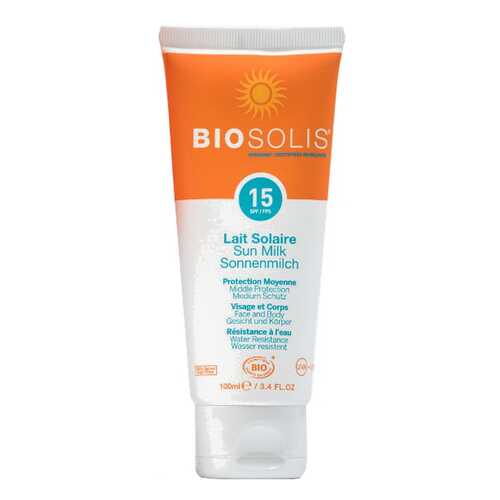 Солнцезащитное молочко Biosolis SPF 15 100 мл в Mirra