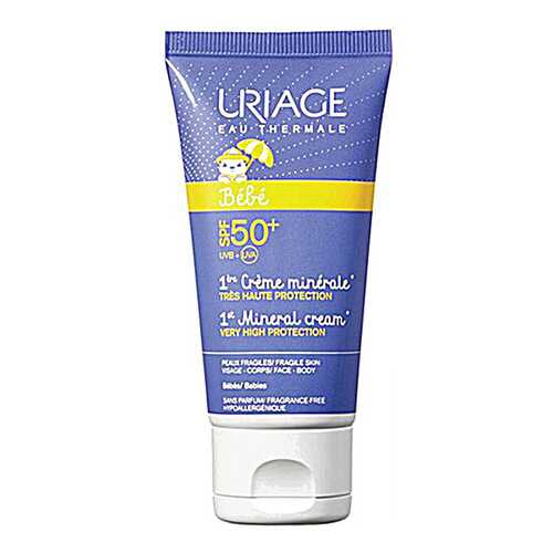 Солнцезащитное средство для детей Uriage Первый минеральный крем SPF50+, 50 мл в Mirra