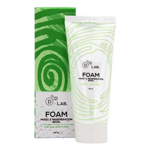 Пенка для умывания D2 Lab Foam Moist & Regeneration Snail 100 мл в Mirra