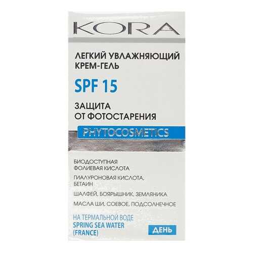 Легкий увлажняющий крем-гель КОРА Защита от фотостарения SPF15, 50 мл в Mirra