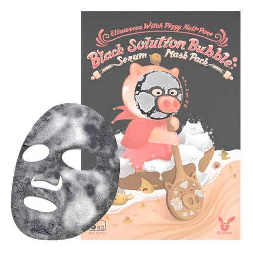 Маска для лица Elizavecca Witch Piggy Hell Pore black solution bubble serum mask pack 28гр в Mirra