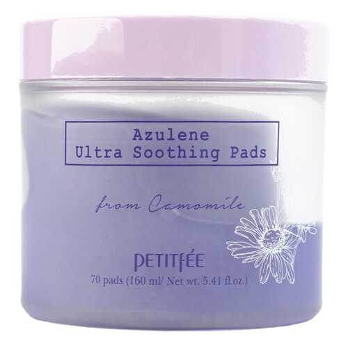 Маска для лица Petitfee Azulene Ultra Soothing Pads успокаивающие подушечки 70 шт в Mirra