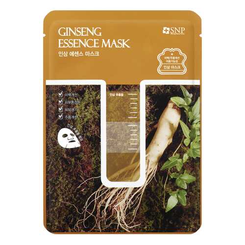 Маска для лица SNP Ginseng Essence Mask с экстрактом корня женьшеня 25 мл в Mirra