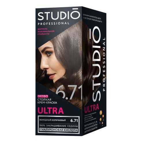 Комплект ULTRA STUDIO PROFESSIONAL 6.71 холодный коричневый 2*50+15 мл в Mirra