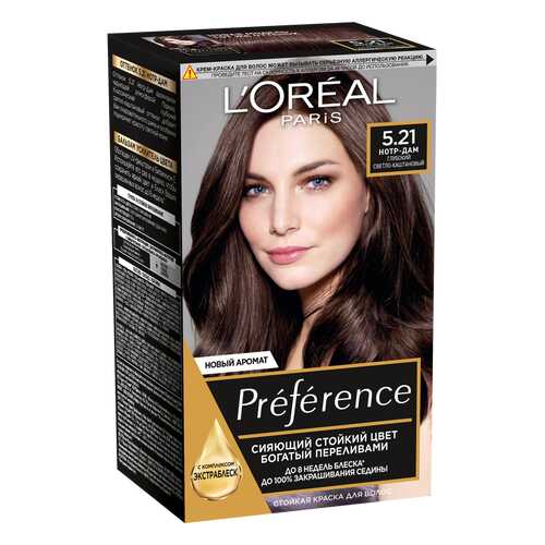 Краска для волос L'Oreal Paris Preference оттенок 5,21 Нотр-Дам в Mirra
