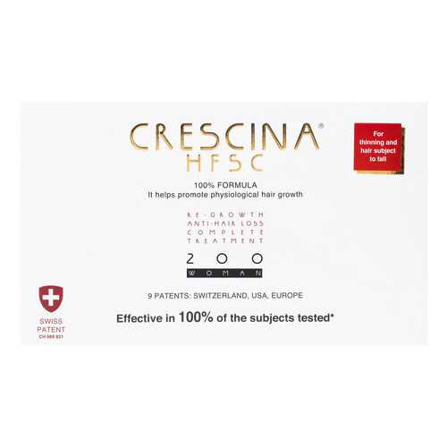 Ампулы для волос Crescina 200 для стимулирования роста волос для женщин №20+лосьон в Mirra